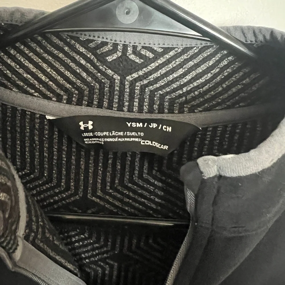 Under Armour Kids Black and Gray Quarter-Zip Sweatshirt